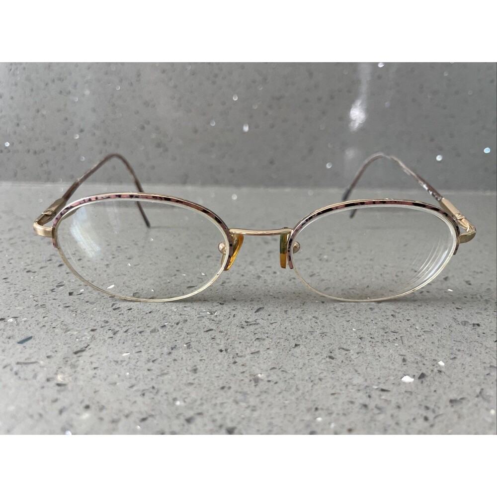 Sferoflex Half Rim Eyeglasses 50-19-135 Vintage Frames Only Tortoise oval